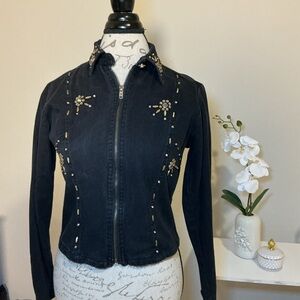 Vintage Embellished Black Jacket